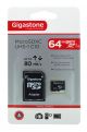 Κάρτα Μνήμης Gigastone MicroSDXC UHS-1 64GB C10 Professional Series με SD Αντάπτορα up to 80 MB/s*