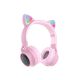 Hoco W27 Cat Ear Ασύρματα / Ενσύρματα On Ear Παιδικά Ακουστικά με 5 ώρες Λειτουργίας Ροζ HOC-W27-P