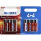 Μπαταρία Αλκαλική Philips Power Alkaline LR6 size AA 1.5 V Τεμ. 4+4
