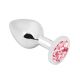 Rosebud Anal Plug medium silver - pink