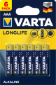 VARTA 4103 συσκ.6  AΛΚΑΛΙΚΗ LONGLIFE AAA (4+2)