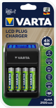 VARTA LCD PLUG CHARGER + 4xAA 2100 mAh