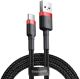 Baseus Cafule Cable Durable Nylon Braided Wire USB / USB-C QC3.0 2A 2M black-red (CATKLF-C91)
