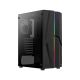Aerocool Mecha v1 (Includes 120mm Black Fan x 1) RGB Mid Tower Black (ACCM-PV28013.11)
