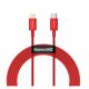 Baseus Type-C - Lightning Superior Series fast charging data cable PD 20W 2m Red (CATLYS-C09) (BASCATLYS-C09)