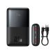 Baseus Power Bank Pro with Digital Display, Fast Charge, C+U+U (with USB-A to Type-C, 3A, 0,3m cable) 22,5W, 20000mAh, Black (PPBD040301) (BASPPBD040301)