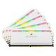 Corsair DOMINATOR® PLATINUM RGB 32GB (4 x 8GB) DDR4 DRAM 3200MHz C16 Memory Kit — White (CMT32GX4M4Z3200C16W)