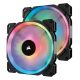 Corsair Case Fan LL140 140mm RGB Dual Light Loop PWM 2 Fan Pack (CO-9050074-WW) (CORCO-9050074-WW)