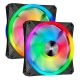 Corsair iCUE QL140 RGB 140mm PWM Dual Fan Kit with Lighting Node CORE (CO-9050100-WW)