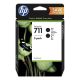 HP Μελάνι Inkjet No.711 Black 2-Pack (P2V31A) (HPP2V31A)