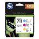 HP Μελάνι Inkjet No.711 Colour Multipack (P2V32A) (HPP2V32A)