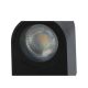 123LED GU10 Sacramento Round Black Wall Lamp (LDR01376)