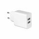 MediaRange 25W fast charger with USB-A and USB-C output, white (MRMA112)