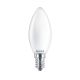 Philips E14 LED Bright White Matt Candle Bulb 6.5W (60W) (LPH02427) (PHILPH02427)