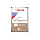 Toshiba N300 - NAS Hard Drive 3.5'' 6TB (HDWG160UZSVA) (TOSHDWG160UZSVA)