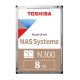 Toshiba N300 - NAS Hard Drive 3.5'' 8TB (HDWG180UZSVA) (TOSHDWG180UZSVA)