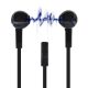 Hands Free Ancus Viker in-Earbud Stereo 3.5mm για Apple-Samsung-HTC-Sony Μαύρο με Καλώδιο Πλακέ, Πλήκτρο Απάντησης και Έντασης