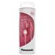 Ακουστικά Panasonic Stereo Earbud RP-HV21E-P 3.5mm Ροζ με Κλιπ Καλωδίου και Ελαστικό Ακουστικό 1.2m Χωρίς Μικρόφωνο