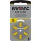 Rayovac Extra Μπαταρίες Ακουστικών Βαρηκοΐας 10 1.45V 6τμχ (RAYPR70)