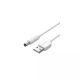 VENTION USB to DC 5.5mm Barrel Jack Power Cable 0.5M White Tuning Fork Type (CEYWD) (VENCEYWD)