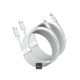 Baseus Wisdom Regular USB to Lightning Cable Λευκό 1.5m 2 Pack (TZCALZJ-02) (BASTZCALZJ02)