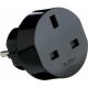 BRENNENSTUHL Travel Adapter for German Schuko Sockets with UK Type G Input 13A Black (1508530) (BNN1508530)