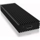 ICY BOX External Enclosure for M.2 NVMe SSD USB 3.1 Gen 2 Type-C 2230 to 2280 Aluminium Black (IB-1816M-C31) (RSCIB-1816M-C31)