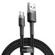 Baseus Cafule Cable Durable Nylon Braided Wire USB / USB-C QC3.0 2A 3M black-gray