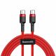 Baseus Cafule Cable Durable Nylon Braided Wire USB-C PD / USB-C PD PD2.0 60W 20V 3A QC3.0 2M red CATKLF-H09  