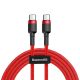 Baseus Cafule Cable Durable Nylon Braided Wire USB-C PD / USB-C PD PD2.0 60W 20V 3A QC3.0 2M red CATKLF-H09  