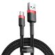 Baseus Cafule Cable Durable Nylon Braided Wire USB / USB-C QC3.0 2A 3M black-red (CATKLF-U91)
