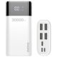 Dudao Power Bank 4x USB 30000mAh with Display 4A white