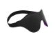 PURPLE FOR BLINDFOLD. CLASSIC CUT. LEATHER MASK. FILLED. PURPLE FUR