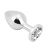 Rosebud Anal Plug medium silver - clear