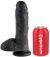 King Cock 20cm with Balls (Black)