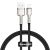 Baseus Braided USB to Lightning Cable Μαύρο 0.25m  (CALJK-01) (BASCALJK-01)