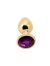 Rosebud Anal Plug small gold - dark violett