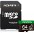 ADATA SPEED PLUS microSDXC 64GB, UHS-I U3, Class 10, V30, A2 (read 160MB/s, write 140MB/s)