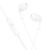 Hands Free Hoco M121 Bright Universal Earphones Hi-Fi Stereo 3.5mm Λευκό 1.2m